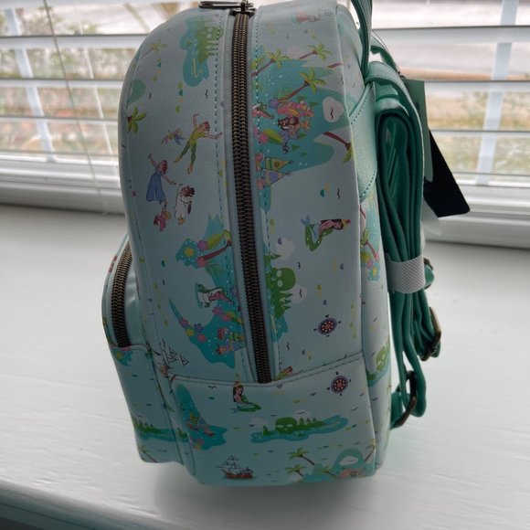New Loungefly Mint Green Disney Peter Pan Island Mini Backpack New Loungefly Mint Green Disney Peter Pan Island Mini Backpack main image 4